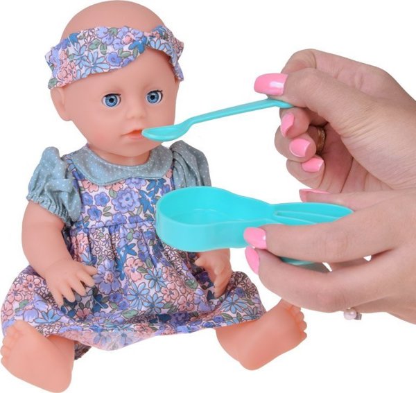 Jokomisiada Set Rubber Baby Doll + αξεσουάρ + ποτά + κατούρημα + κινεί τα μάτια ZA5154 14207828 5905258532240