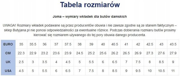 Joma Master 1000 Lady 2501 TM10LW2501C Μαύρο 36