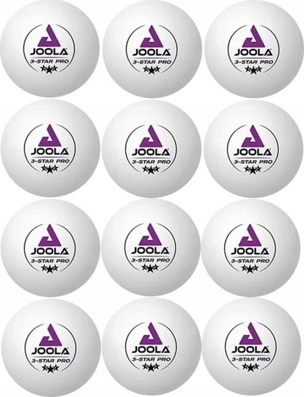 ΜΠΑΛΕΣ ΠΙΝΓΚ ΠΟΝΓΚ Joola PRO 3 STAR 12ΤΕΜ ΛΕΥΚΕΣ