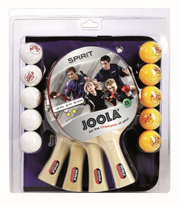 Σετ επιτραπέζιας αντισφαίρισης Joola Family - 4 ρακέτες, 10 μπάλες, θήκη (54810)