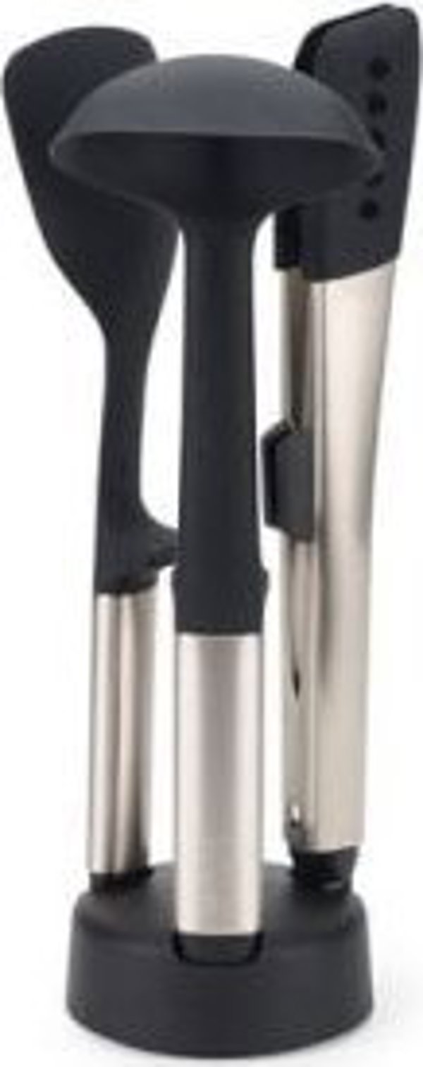 Joseph Joseph Elevate FusionSteel Σετ Εργαλείων Κουζίνας με Βάση, 4 Τεμάχια