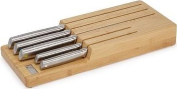 Joseph Joseph Elevate Steel Σετ Μαχαιριών Κουζίνας 5 Τεμαχίων με Θήκη Μπαμπού Συρταριού Ανοξείδωτο Ατσάλι