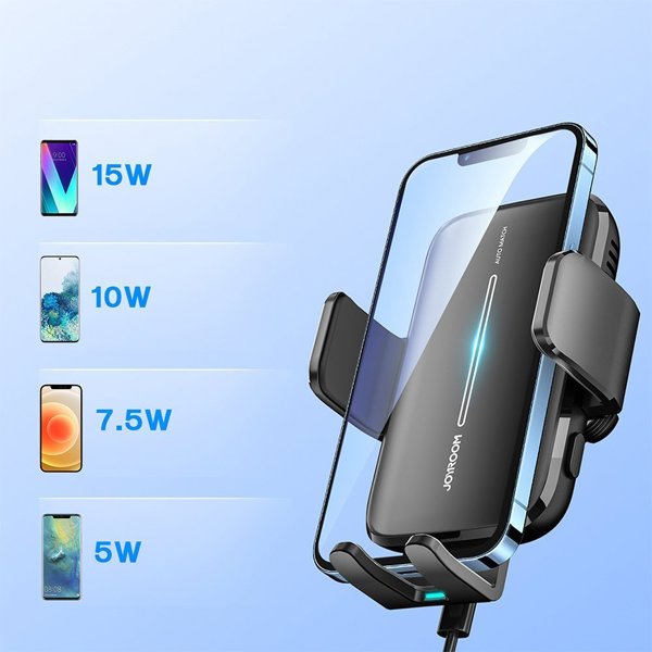 Joyroom Joyroom βάση αυτοκινήτου με ασύρματο φορτιστή 15W για ταμπλό μαύρο (JR-ZS245)