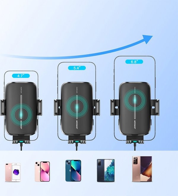 Joyroom Joyroom βάση αυτοκινήτου με ασύρματο φορτιστή 15W για ταμπλό μαύρο (JR-ZS245)