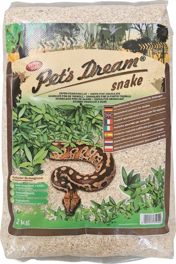 Jrs Pets Dream Snake Υπόστρωμα για Φίδια, Φυσικό Υλικό Υψηλής Απορροφητικότητας, 2kg