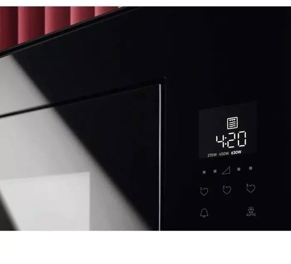 Εντοιχιζόμενο φούρνο μικροκυμάτων 45cm ύψος σε μαύρο χρώμα AEG TB6SM261FB