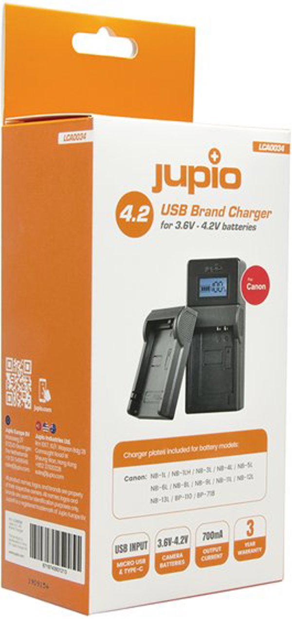 Φορτιστής USB Jupio LCA0034, Canon