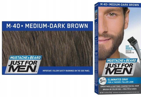 Just For Men Moustache & Beard Color M40 Medium-Dark Brown