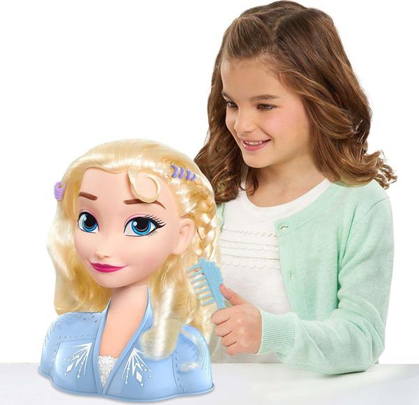 Just Play Frozen Κεφαλή για Χτένισμα και Στυλιζάρισμα Μαλλιών Elsa + Αξεσουάρ
