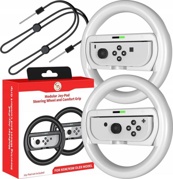 2x Τιμόνι + Βάση 2 σε 1 για Nintendo Switch OLED και Nintendo Switch