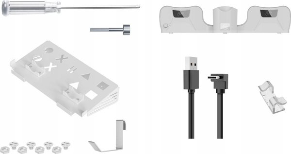 JYS Wall Mount + Pad Charger 2in1 για Sony PlayStation PS 5 / PS5 (PS5181) 13146502 5904647818255