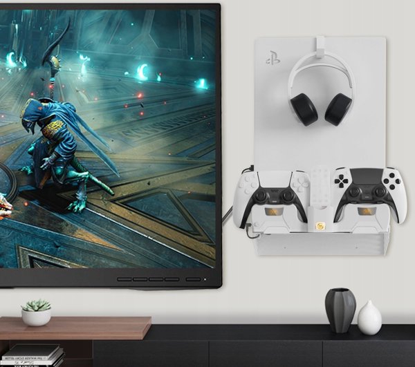 JYS Wall Mount + Pad Charger 2in1 για Sony PlayStation PS 5 / PS5 (PS5181) 13146502 5904647818255