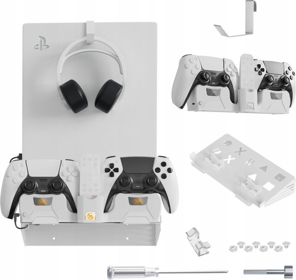 JYS Wall Mount + Pad Charger 2in1 για Sony PlayStation PS 5 / PS5 (PS5181) 13146502 5904647818255