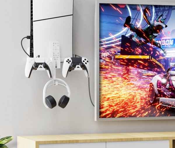 JYS Επιτοίχια Βάση Στήριξης + Καλώδιο 2 σε 1 Για Sony Playstation 5 Ps5 Slim / Jys-p5177