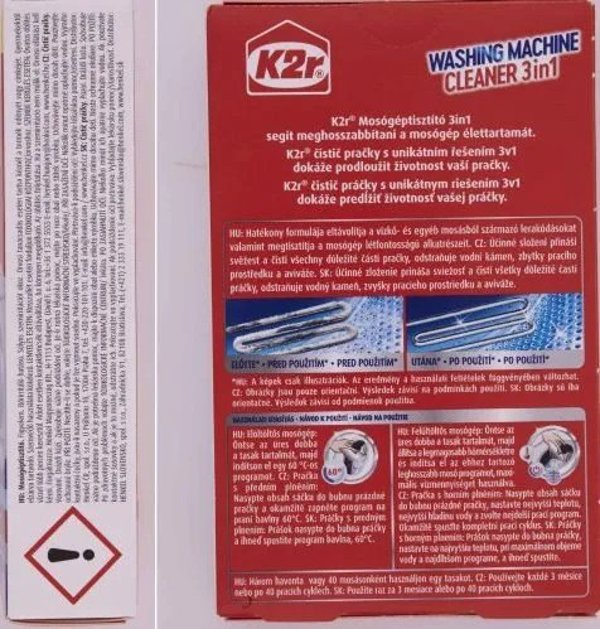 Καθαριστικό Πλυντηρίου K2R 250ML