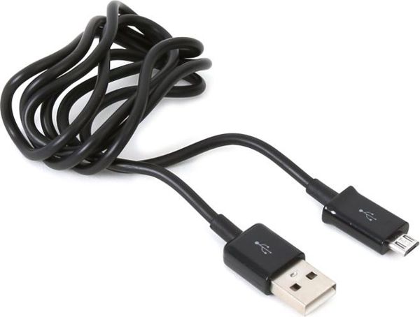 Καλώδιο USB Platinet USB-A - microUSB 1 m Μαύρο (PUC1MBB)