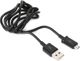 Καλώδιο USB Platinet USB-A - microUSB 1 m Μαύρο (PUC1MBB)