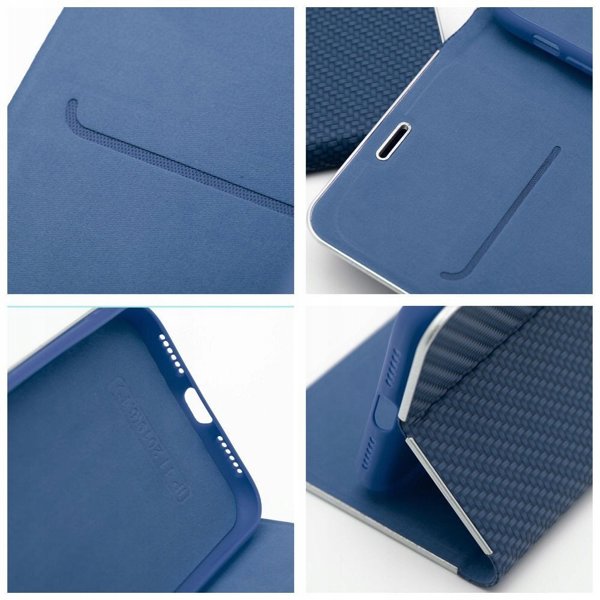 Θήκη LUNA Book Carbon για το IPHONE 17 Pro μπλε