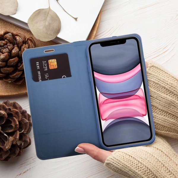 Θήκη LUNA Book Carbon για το IPHONE 17 Pro μπλε