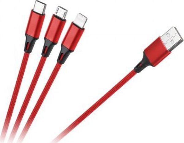 Καλώδιο USB Rebel USB-A - USB-C 1 m Κόκκινο (RB-6005-100-B)