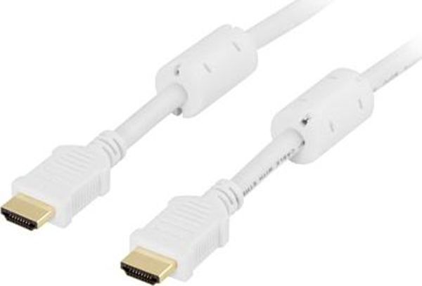 Καλώδιο Deltaco HDMI - HDMI 1m λευκό (Deltaco HDMI-1010A - 1m HDMI Hvid)