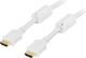 Καλώδιο Deltaco HDMI - HDMI 1m λευκό (Deltaco HDMI-1010A - 1m HDMI Hvid)