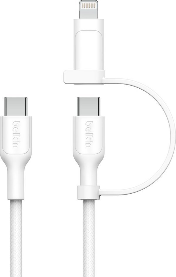 Belkin BOOST CHARGE 2-in-1 Cable USB-C/Lig.1,5m ws.CAC003hq1.5MWH