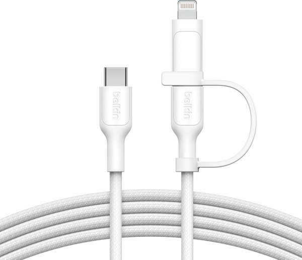 Belkin BOOST CHARGE 2-in-1 Cable USB-C/Lig.1,5m ws.CAC003hq1.5MWH