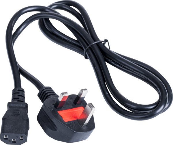 Καλώδιο Τροφοδοσίας Akyga AK-AG-01A, UK BS 1363 σε IEC C13, Μαύρο, 1.5m