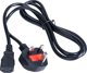 Καλώδιο Τροφοδοσίας Akyga AK-AG-01A, UK BS 1363 σε IEC C13, Μαύρο, 1.5m