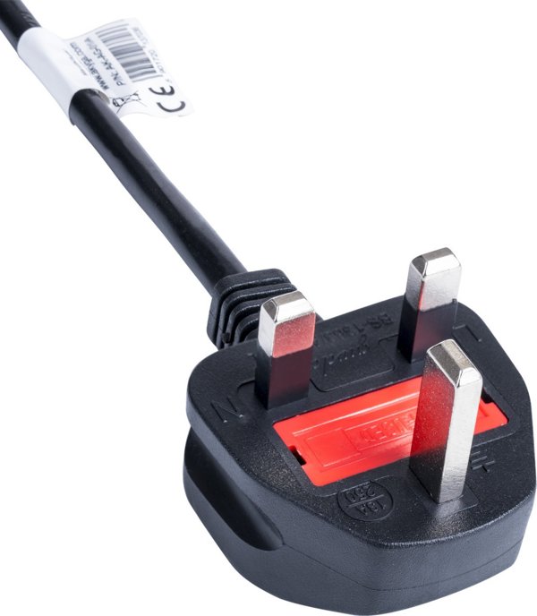 Καλώδιο Τροφοδοσίας Akyga AK-AG-01A, UK BS 1363 σε IEC C13, Μαύρο, 1.5m