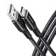 Axagon Καλώδιο USB-A σε USB-C 1m BUCM-AM10AB, Μαύρο, Επινικελωμένο, Υψηλής Αντοχής