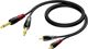 Procab Καλώδιο Ήχου CLA631/5, 2x Jack 6.3mm σε 2x RCA, 5m, Μαύρο