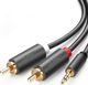 Καλώδιο Ugreen Jack 3.5mm - RCA (Cinch) x2 1.5m μαύρο (UGR509BLK)