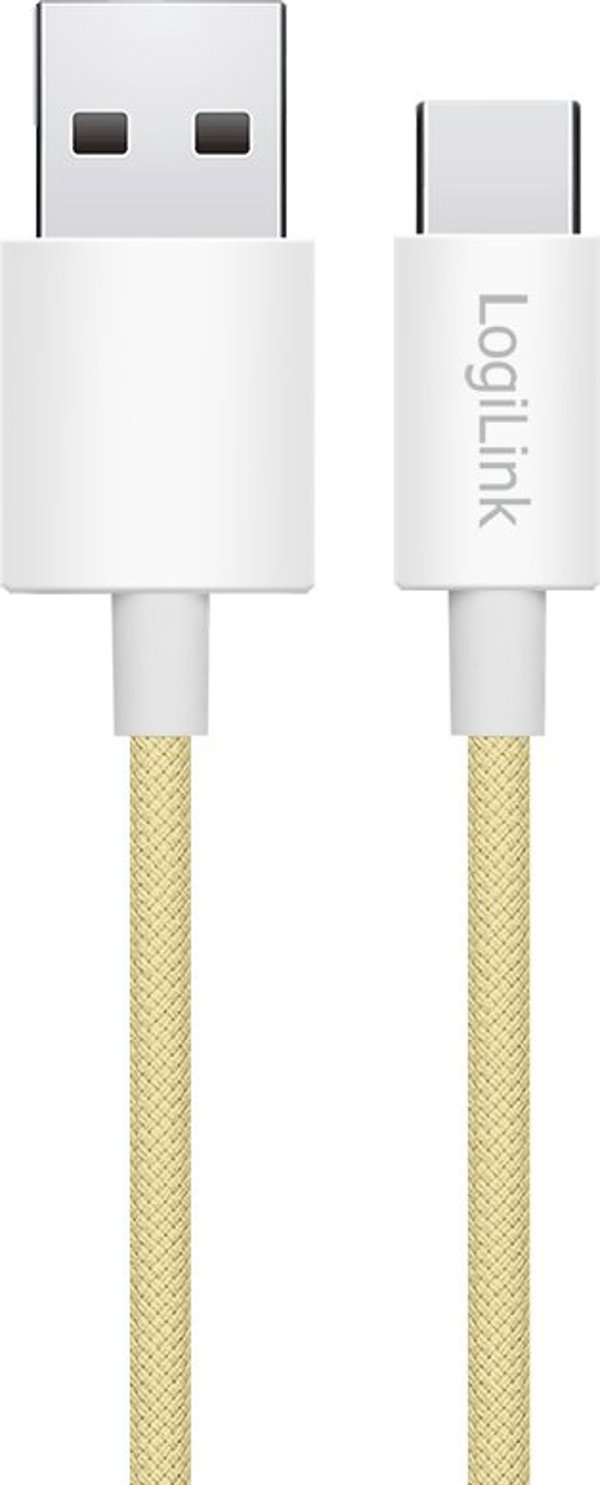 Καλώδιο LogiLink USB-A - USB-C 0.5m με νάιλον πλέξη κίτρινο