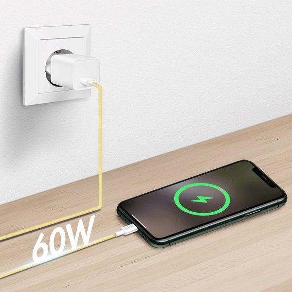Καλώδιο LogiLink USB-A - USB-C 0.5m με νάιλον πλέξη κίτρινο