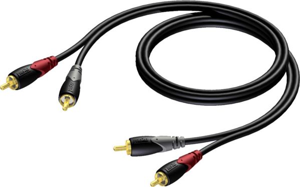Καλώδιο Ήχου Procab CLA800 RCA (Cinch) σε 2x RCA, 0.5m, Μαύρο