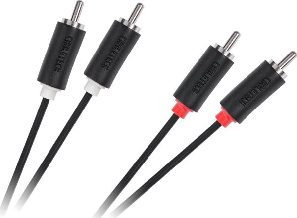 Καλώδιο CABLETECH RCA (Cinch) x2 - RCA (Cinch) x2 1.8m μαύρο (16)