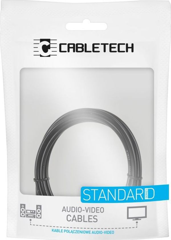 Καλώδιο CABLETECH RCA (Cinch) x2 - RCA (Cinch) x2 1.8m μαύρο (16)