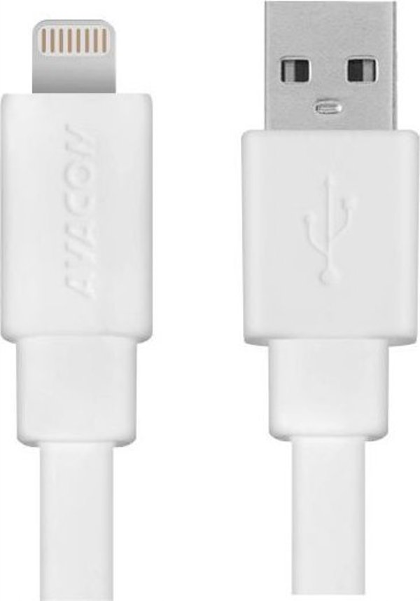 Kabel USB Avacom AVACOM MFI-120W USB CABLE - LIGHTNING, MFI CERTIFICATION, 120CM, Baltas