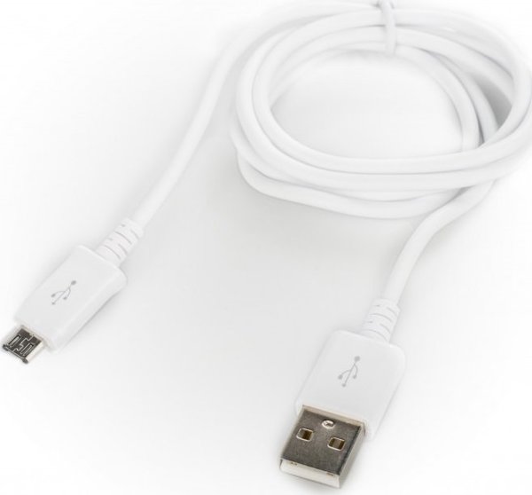 Καλώδιο USB Platinet USB-A - microUSB 1 m Λευκό (PUC1MBW)