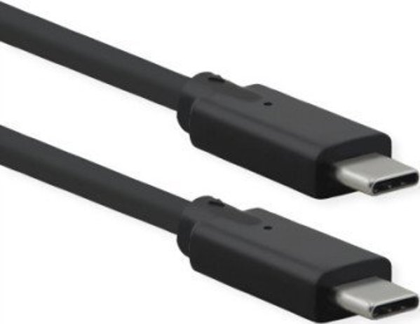 Καλώδιο USB Roline USB-C - USB-C 0.5 m Μαύρο