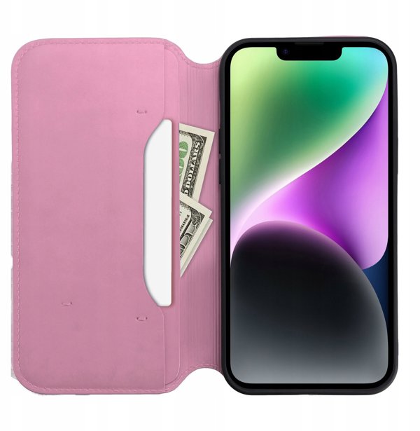 Θήκη DUAL POCKET Book για IPHONE 17 ανοιχτό ροζ