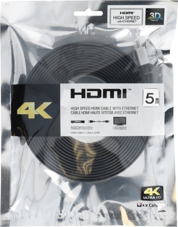 Καλώδιο Techonic HDMI - HDMI 5m μαύρο (5903396086809)