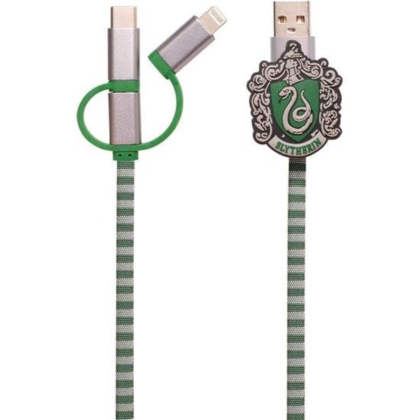 Thumbs Up Καλώδιο Φόρτισης 3 σε 1 USB-A σε USB-C, Micro USB & Lightning, Πλεκτό, 1m, Πράσινο