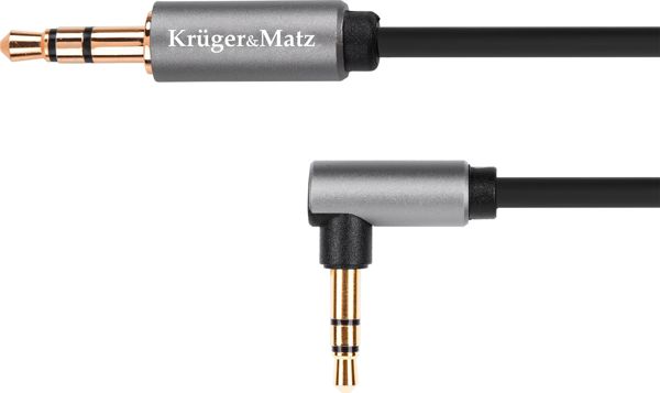 Καλώδιο Ήχου Kruger&Matz Jack 3.5mm σε Jack 3.5mm, 1m, Ασημί, KM1232