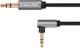 Καλώδιο Ήχου Kruger&Matz Jack 3.5mm σε Jack 3.5mm, 1m, Ασημί, KM1232
