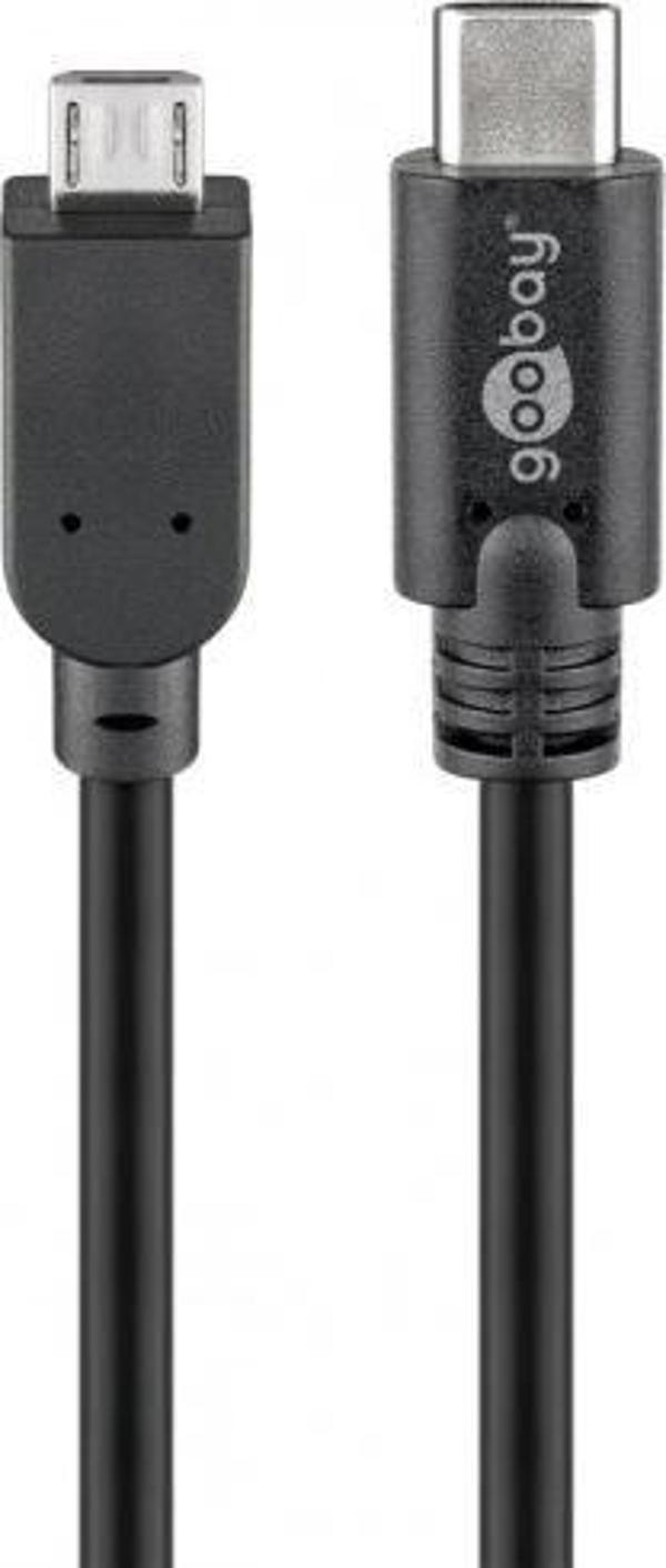 Καλώδιο Goobay USB-C σε Micro-USB, 0.6 m, Μαύρο