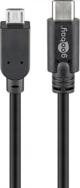 Καλώδιο Goobay USB-C σε Micro-USB, 0.6 m, Μαύρο