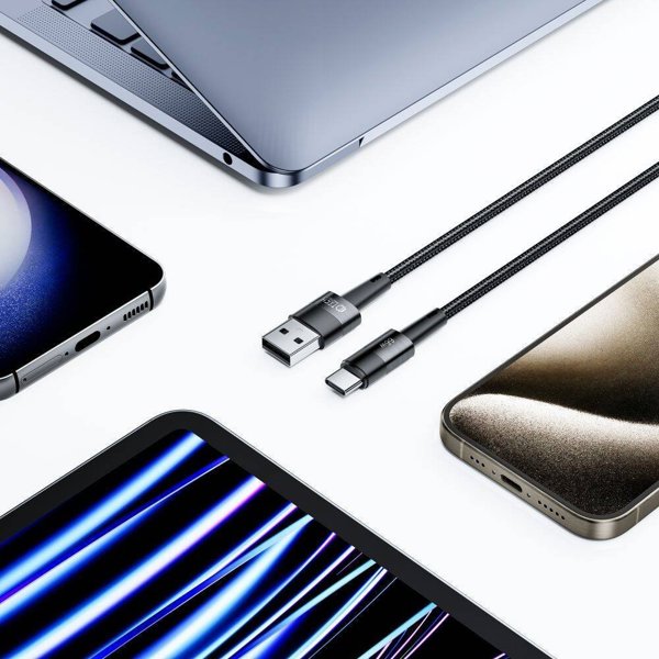 Καλώδιο USB Tech-Protect USB-A - USB-C 0,5 m Μαύρο (9319456607499) 13816355 9319460000000